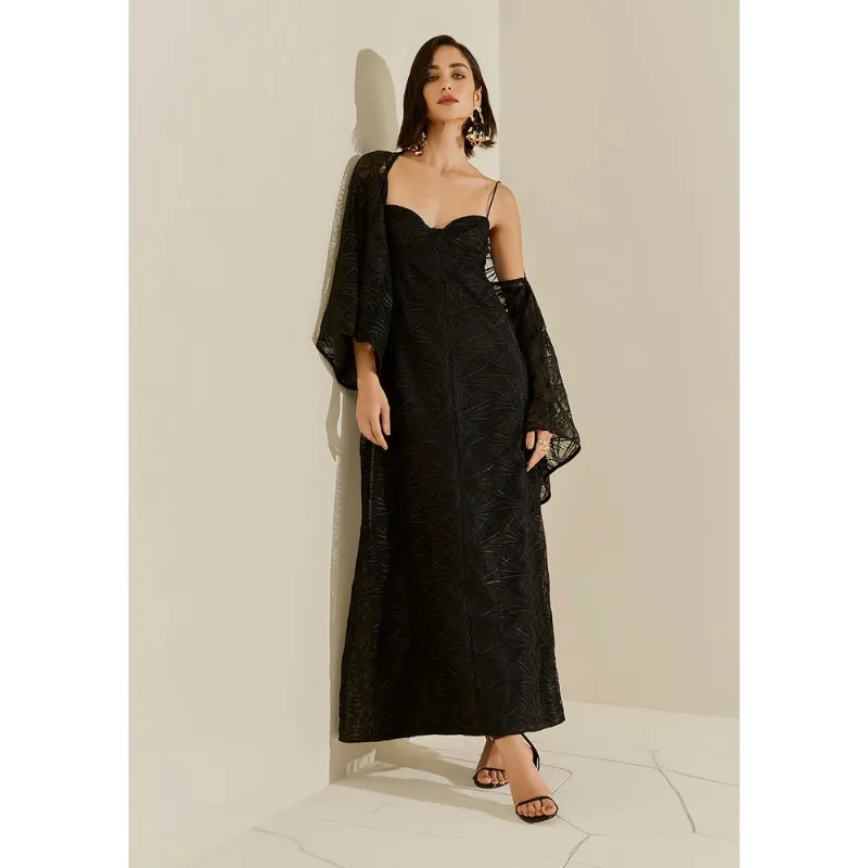 Vestido Longo Obsidiana Preto M