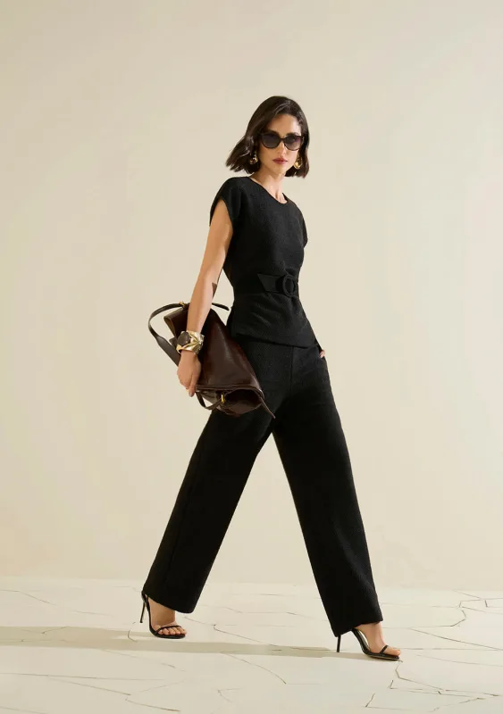 Calça Morena Rosa Reta Alta Preto - Morena Rosa - Outlet