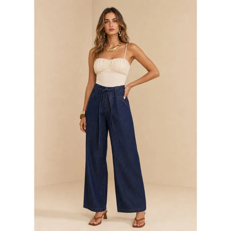 Calca Pantalona Profundo Azul 42