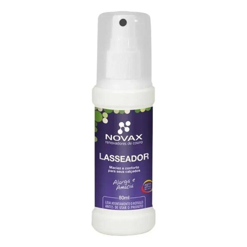 2x Lasseador Novax 80ml Alargador Sapato Bota Tênis Couro Li