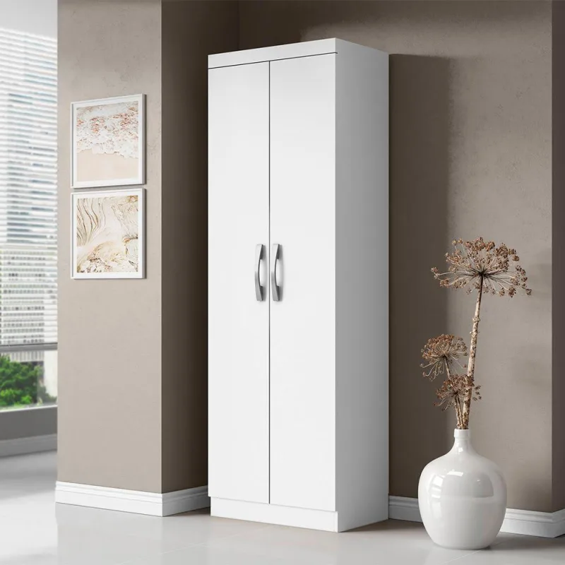 Armário Multiuso 170cm Lavanderia 2 Portas Folly Branco Texturizado A09 - D'rossi - OUTRAS - Móveis