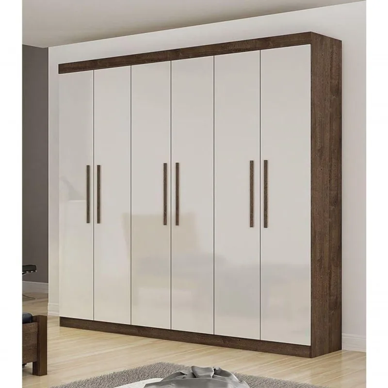Guarda Roupa Casal 6 Portas 4 Gavetas - Belém-canion - Off White - Star Móveis - OUTRAS