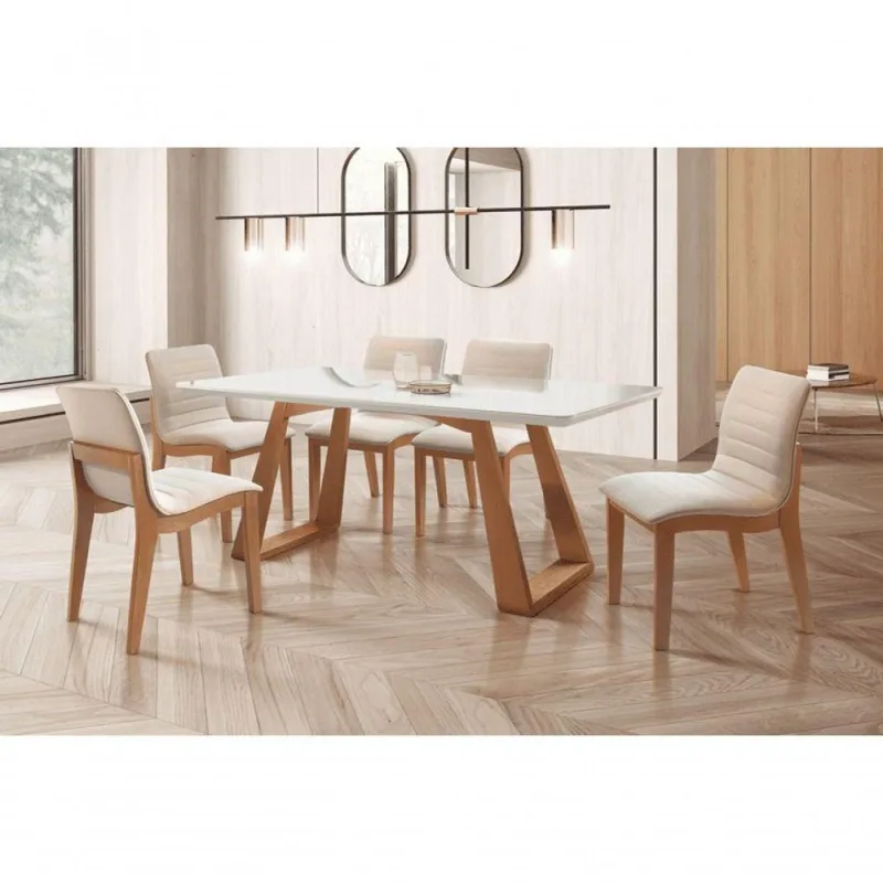 Sala De Jantar 6 Cadeiras 1,80x0,90m Dallas Star Móveis - OUTRAS - Móveis