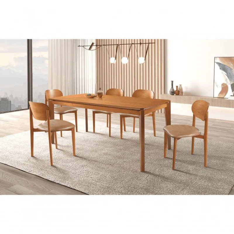 Sala De Jantar Laminada 6 Cadeiras 1,80 Premium Star Móveis - OUTRAS