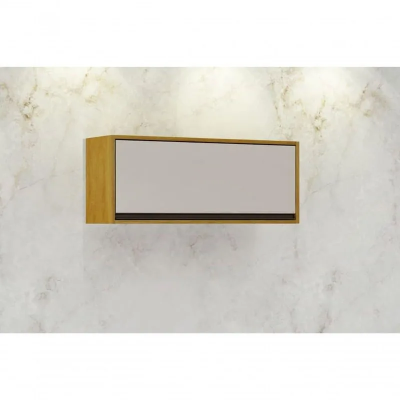 Nicho Para Cozinha 1 Porta Basculante - Eduarda-cinamomo-off White - Chf Móveis