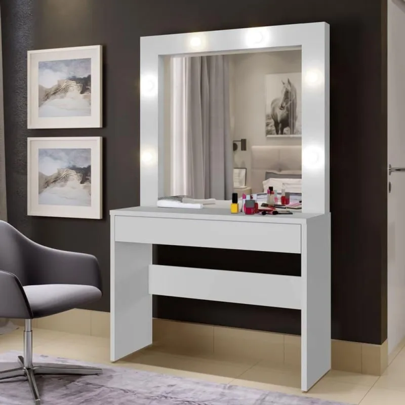 Camarim Com 1 Gaveta E Led - Romance-branco - Mavau Móveis - OUTRAS - Colchões