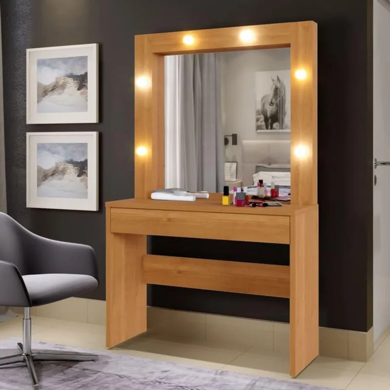 Camarim Com 1 Gaveta E Led - Romance-naturale - Mavau Móveis - OUTRAS - Colchões