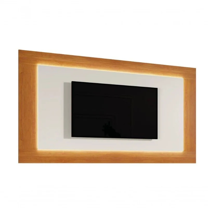Painel Moderno Com Led Atenas-naturale-off White Mavau