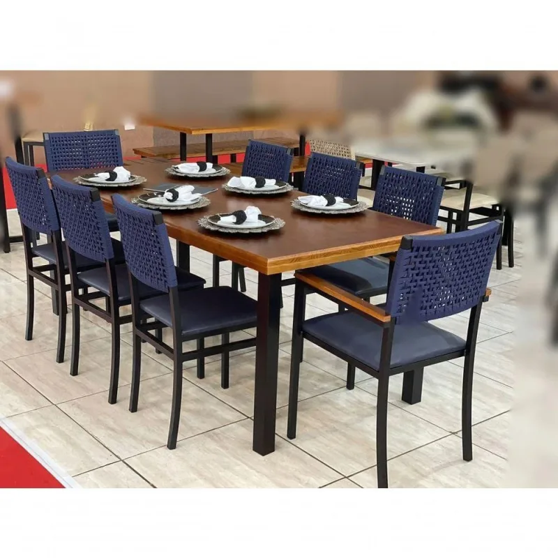 Conjunto Jardim Mesa Athenas 8 Cadeiras Madri Paonanda - OUTRAS - Móveis
