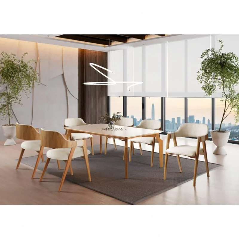 Sala De Jantar Madeira Maciça 6 Cad 1,60x1m - Dália Harmonia - OUTRAS - Móveis
