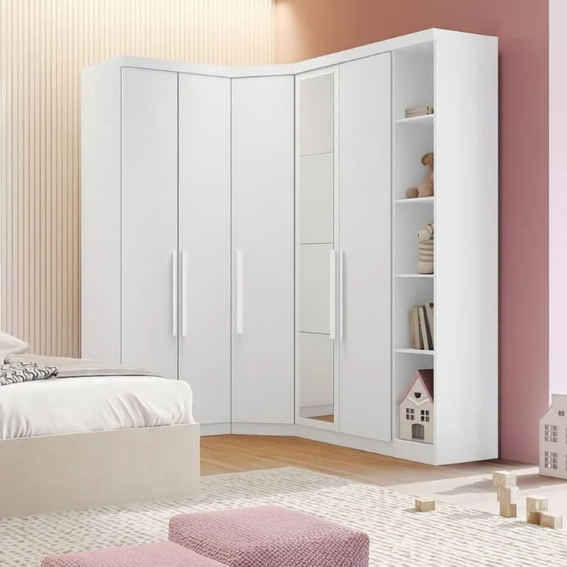 Modulado Closet Espelhado 5 Portas 6gav Linea Novo Horizonte