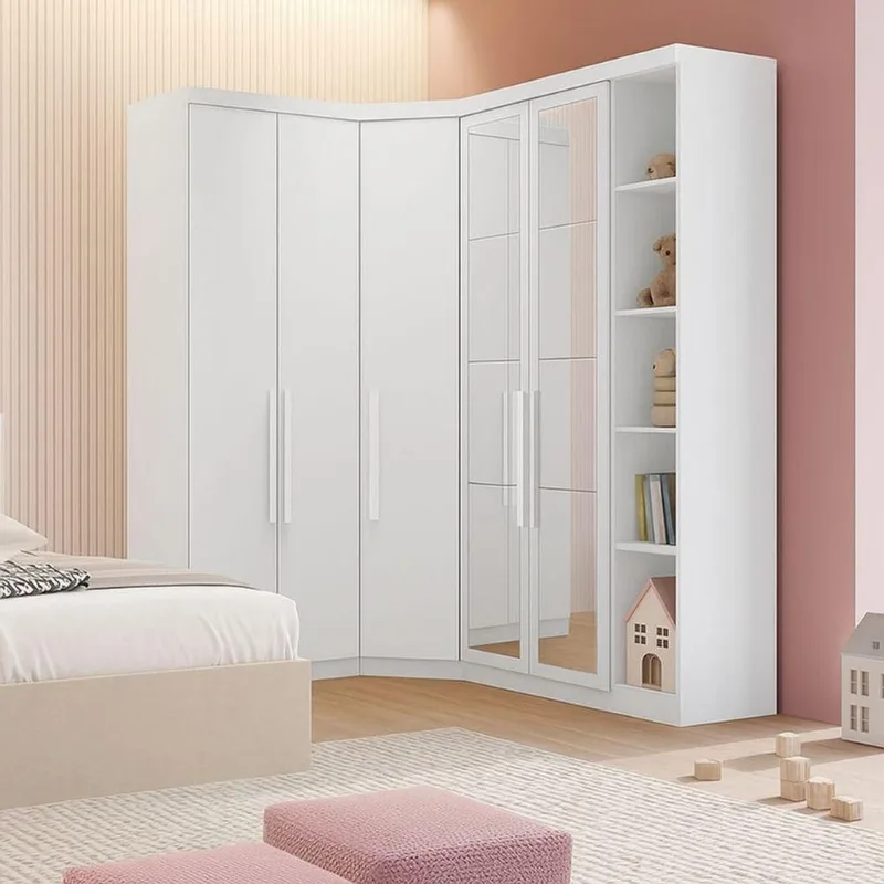Modulado Closet Espelhado 5 Portas 6gav Linea Novo Horizonte