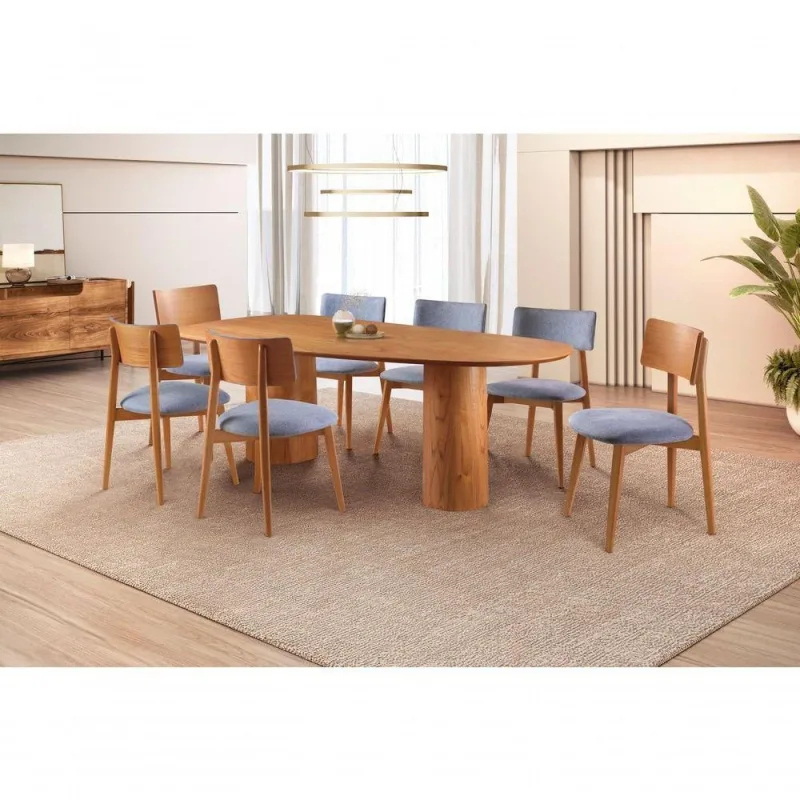 Sala De Jantar Moderna 8 Cadeiras - Sage - Requinte Salas - OUTRAS - Móveis