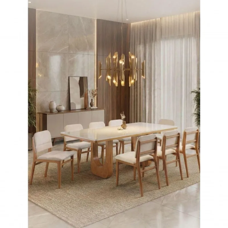 Sala De Jantar Moderna 8 Cadeira - Estellar - Requinte Salas - OUTRAS
