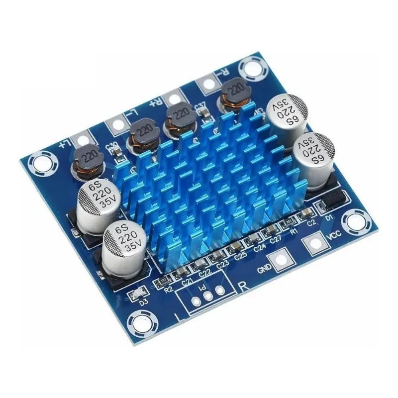 2x Placa Amplificadora Modulo 60w Tpa3110 30x30 Estéreo Som
