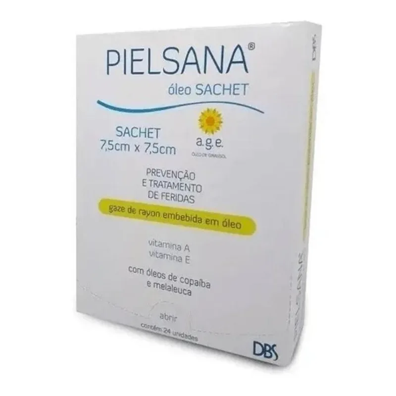 Curativo Gaze De Rayon Pielsana 7,5 X 7,5cm C/24 Unidades