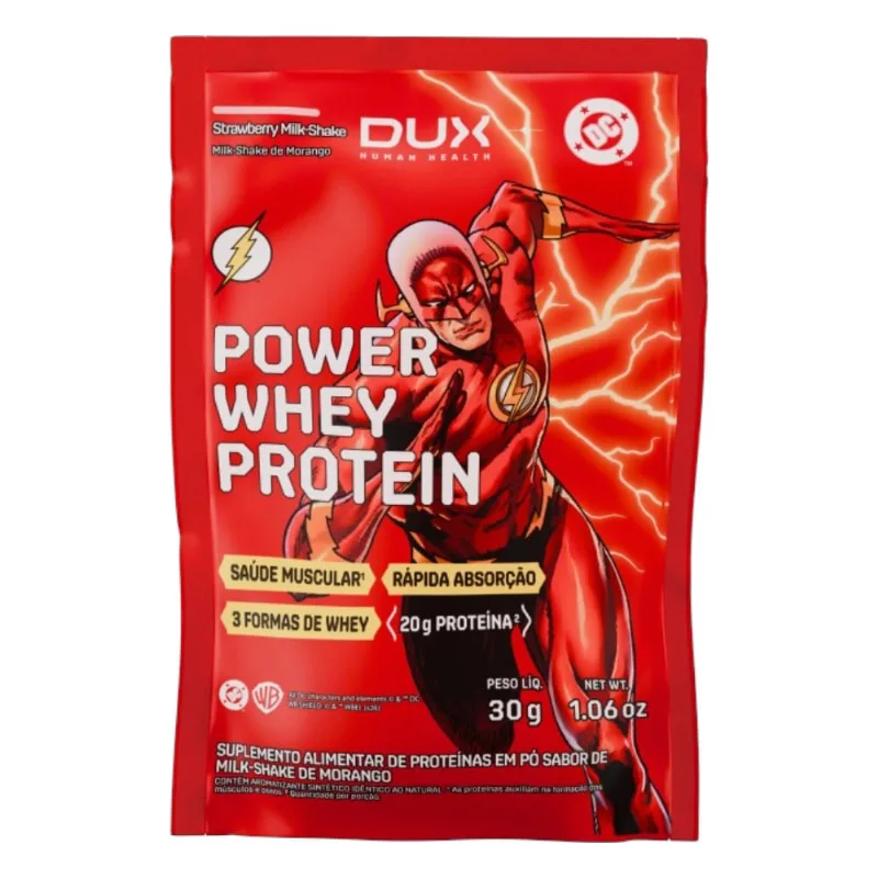 Whey Protein Strawberry Milk Shake Dux Sachê 30g
