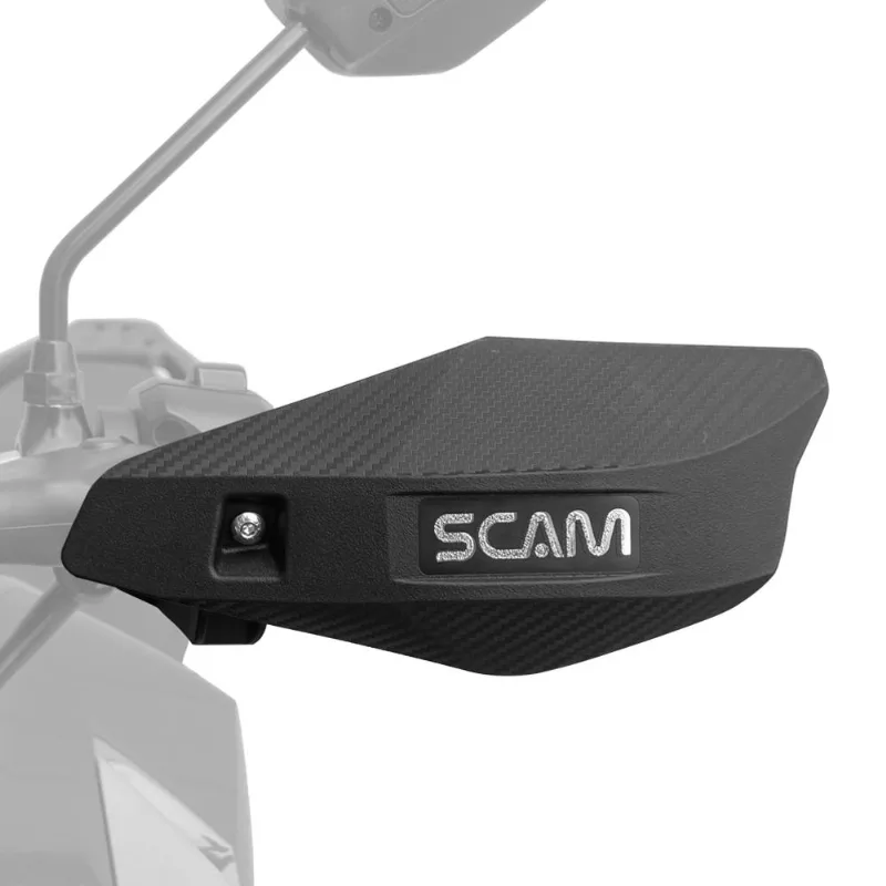 Protetor De Mão Scam Universal Moto Guidão 22mm Par Proteção - Preto