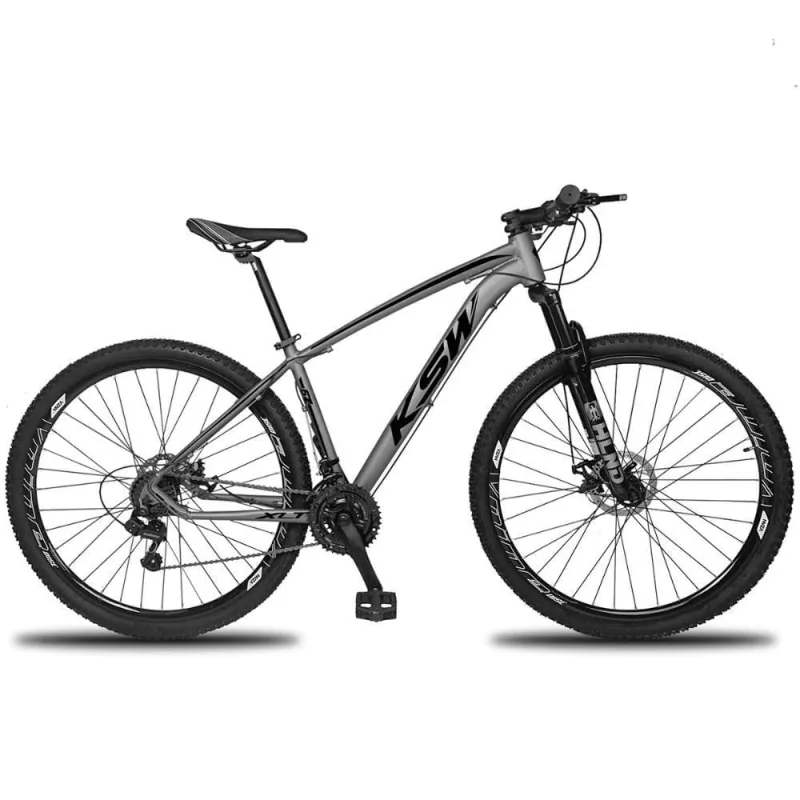 Bicicleta Aro 29 Ksw 24v Shimano Mountain Bike Quadro Alumínio 24 Marchas KSW - KSW - Esporte E Lazer
