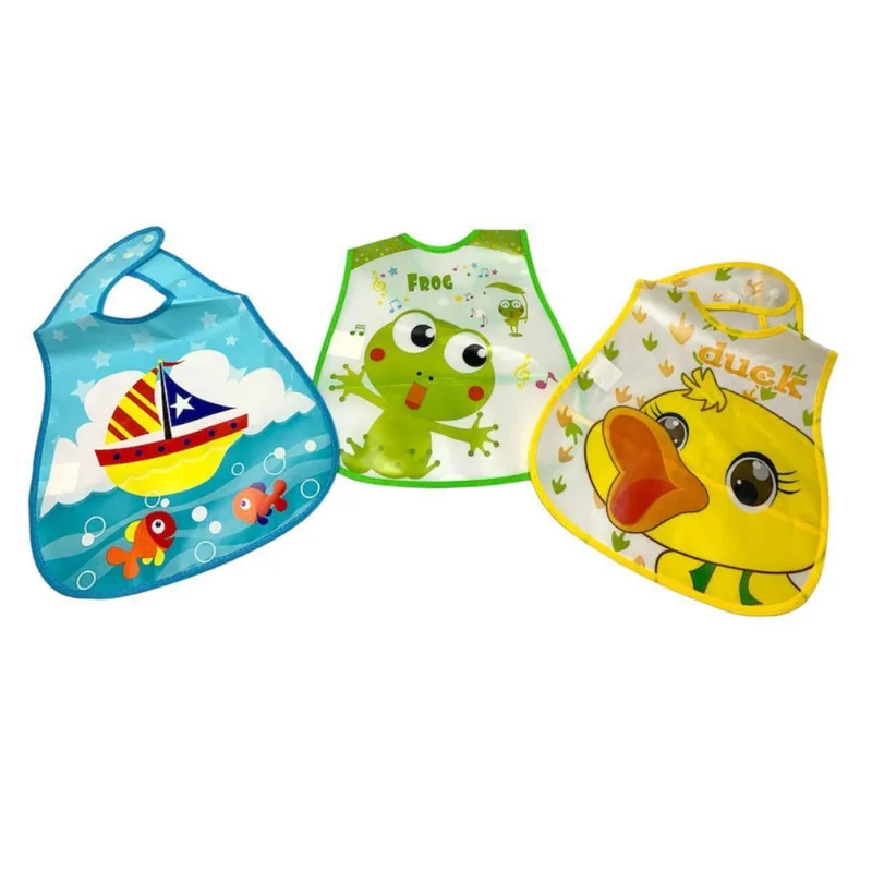 Kit 3 Babadores Impermeáveis Tamanho Único Masc