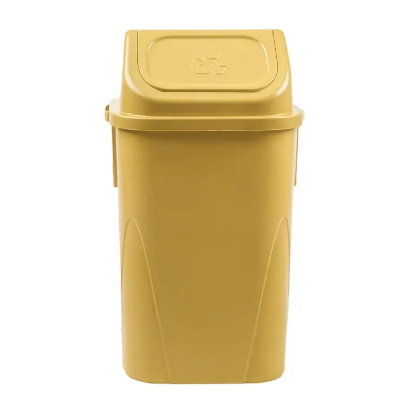Lixeira Vai e Vem 60L Usaplast Lixeira Vai e Vem Amarela 60L Usaplast