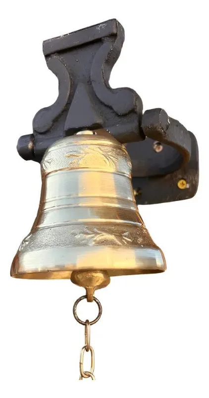 Sino De Bronze Com Suporte Para Parede Nº0 (aprox. 1 Kg)