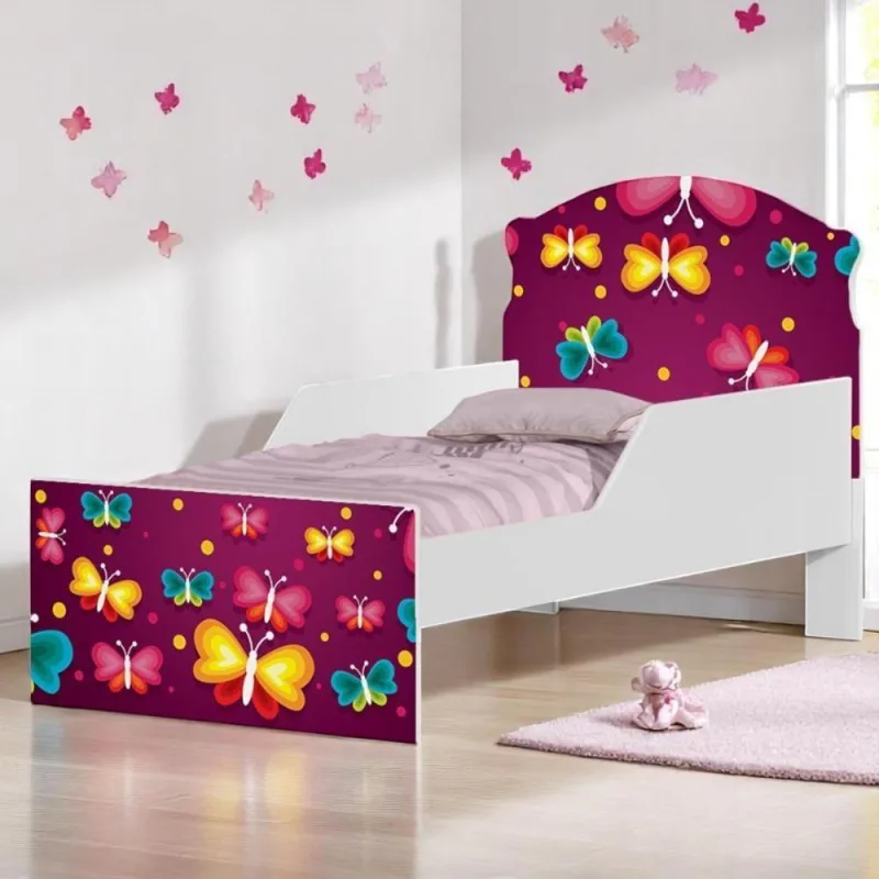 Cama Infantil Tick Borboleta Com Colchão - Casah - Móveis
