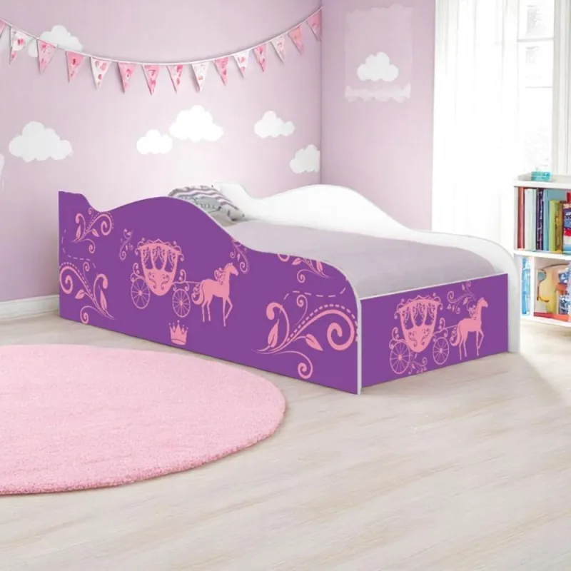 Cama Infantil Glow Carruagem De Princesa - Casah - Móveis
