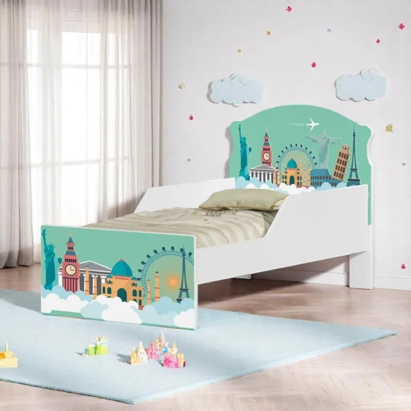 Cama Infantil Tick Viagem Pelo Mundo - Casah - Móveis