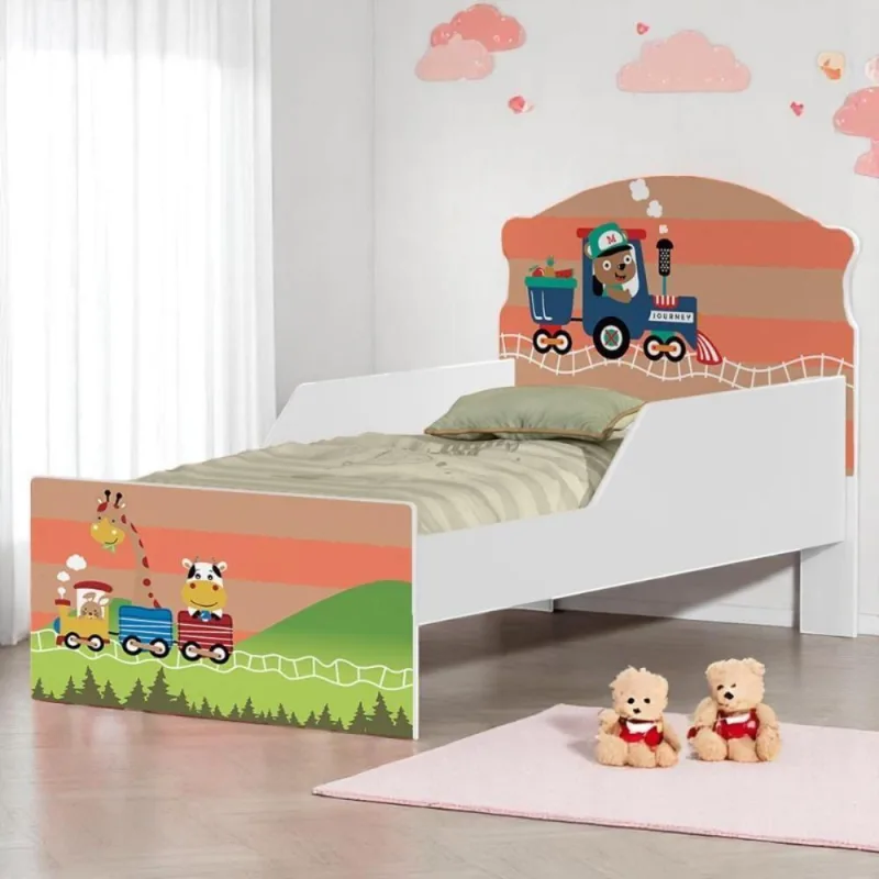 Cama Infantil Tick Trenzinho Com Colchão - Casah - Móveis