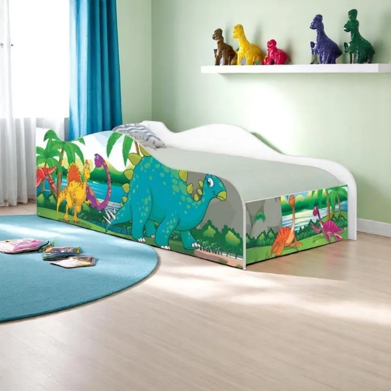 Cama Solteiro Glow Dinossauro No Lago Solteiro