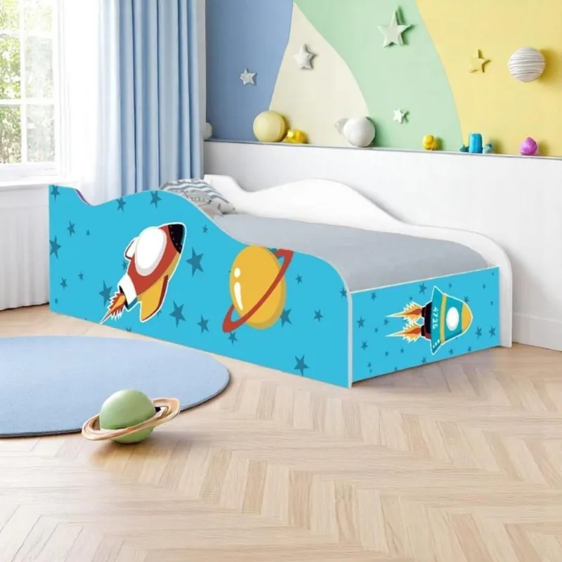 Cama Solteiro Glow Foguete Espacial Solteiro