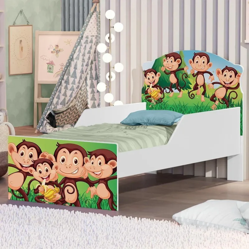 Mini Cama Macacos Com Colchão - Casah - Colchões