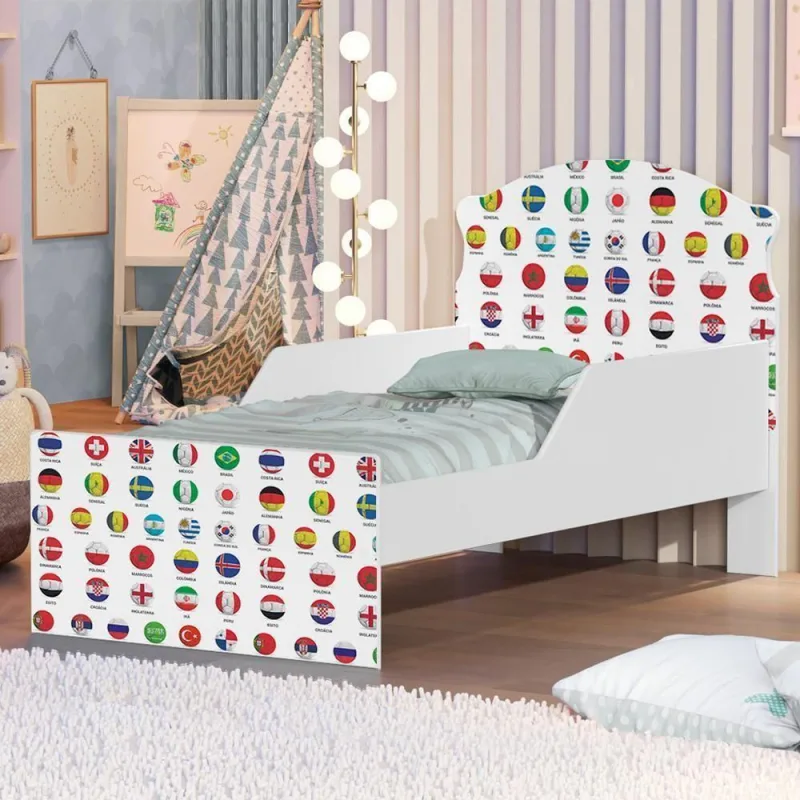Mini Cama Futebol Seleção Com Colchão - Casah - Colchões