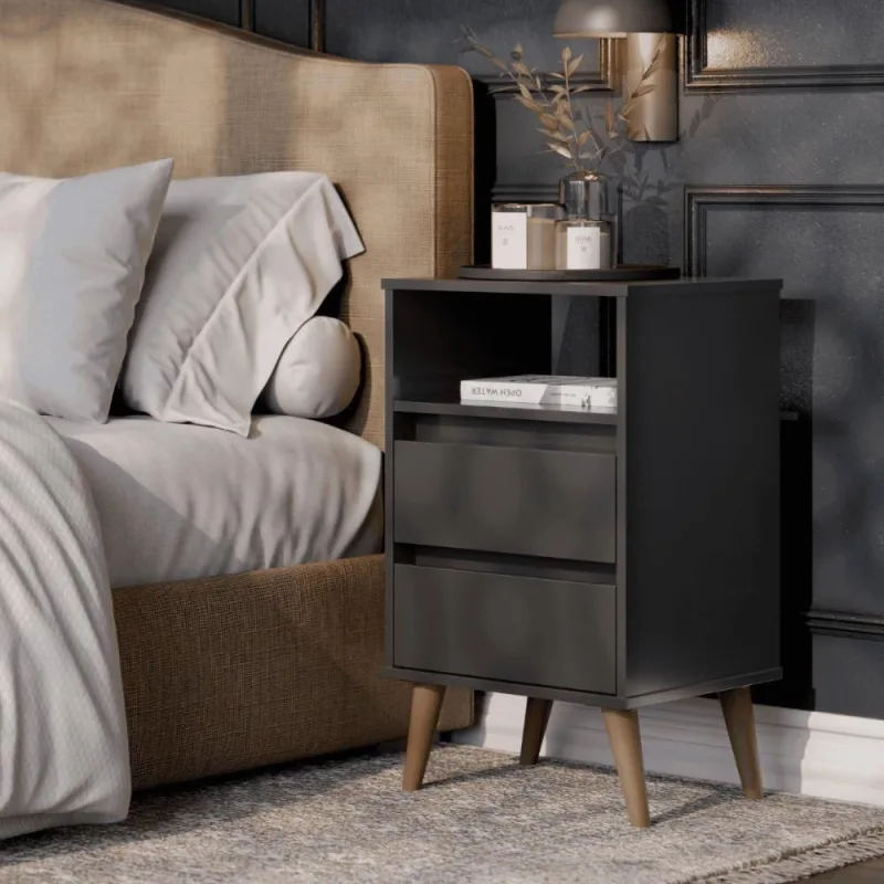 Mesa De Cabeceira Imola Preto - Casah - Colchões