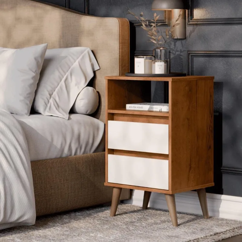 Mesa De Cabeceira Imola Freijo Off - Casah - Colchões