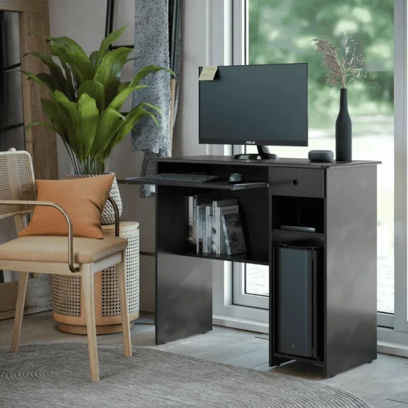 Mesa De Computador Afrodite Preto - Casah - Cama, Mesa E Banho