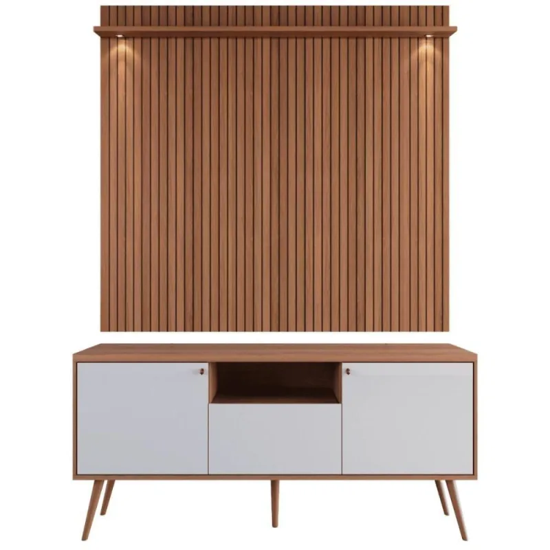 Painel Jequitiba Ripado 3d Bancada Canada Jequitiba-off White - Casah - Tablets, Ipads E E-readers