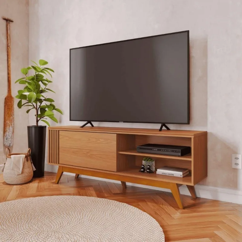 Rack Para Tvs Ate 60 Polegadas Para Sala Iwo Freijo - OUTRAS - Móveis