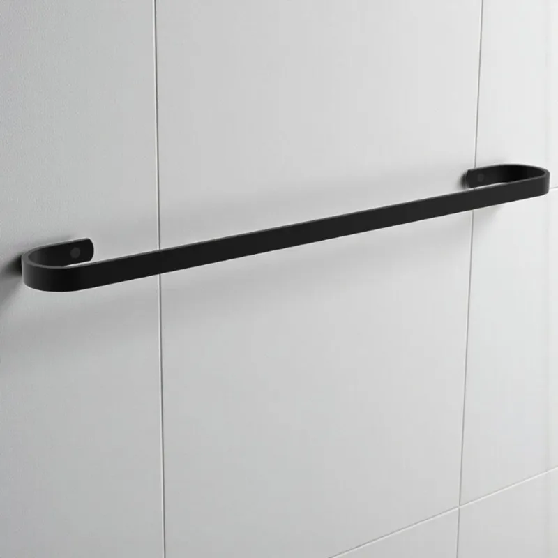 Toalheiro De Parede Preto Moderno 44 Cm