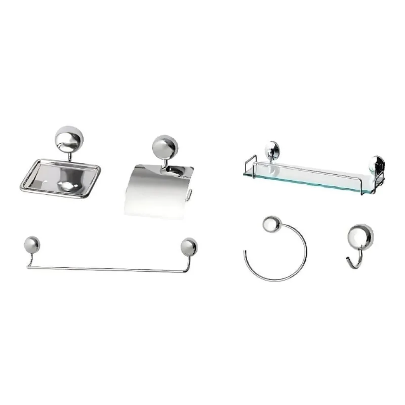 Suporte Kit De Acessório Para Banheiro 6 Peças - Não Informado - Utilidades Domesticas