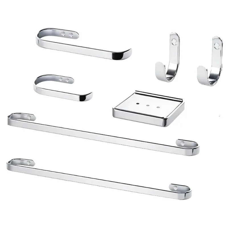 Suporte Kit De Banheiro 6 Peças Com Porta Tolha Banho 60 Cm - OUTRAS - Câmeras E Drones