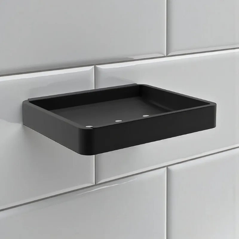 Saboneteira de Parede Alumínio Maciço Inox Preto Fosco Casah