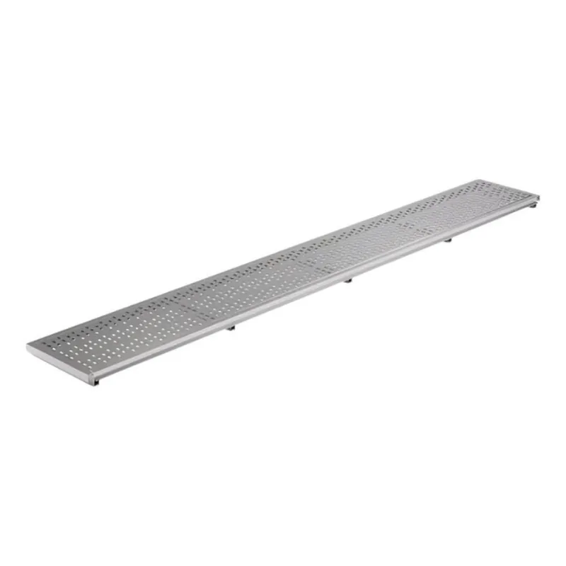 Ralo Linear 10X100CM Alumínio Anodizado Piso Drenagem Eficiente Grelha Inteiriça Prata Casah