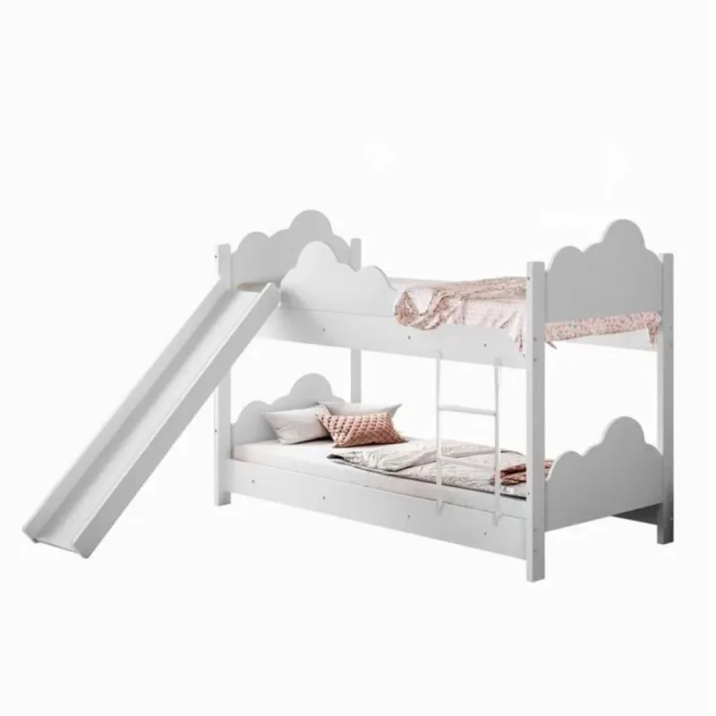 Beliche Infantil Ayla com Escorregador MDF Branco Divaloto Móveis - OUTRAS - Móveis
