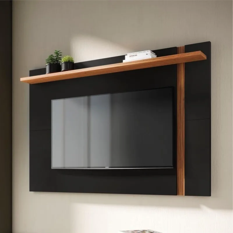 Painel para TV Sirius Extensível Regulável 70 Polegadas 160-180CM MDP Preto Noce Colibri Móveis - colibri móveis - Agro