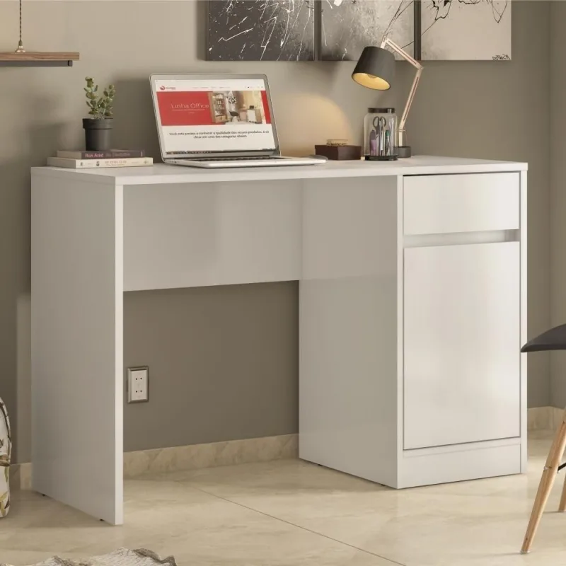Escrivaninha Amora Moderno 1 Gaveta MDP 109CM Branco Demóbile - Demóbile - Agro