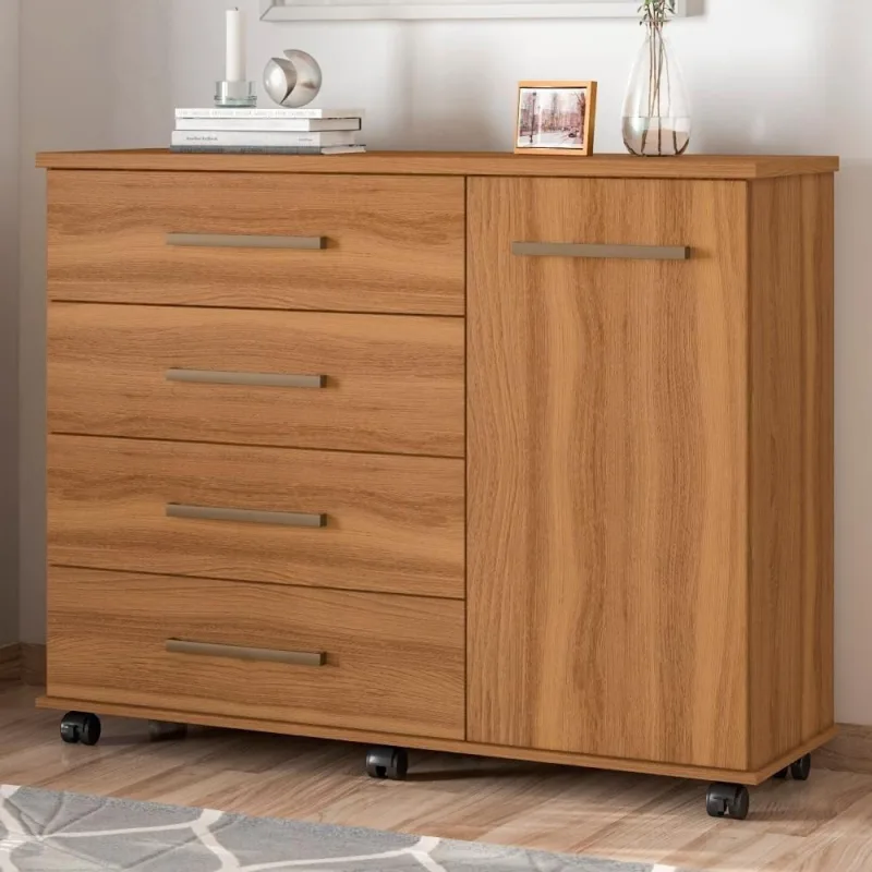 Cômoda Prisma 4 Gavetas MDP com Rodízios Amendola Demóbile - Demóbile - Móveis