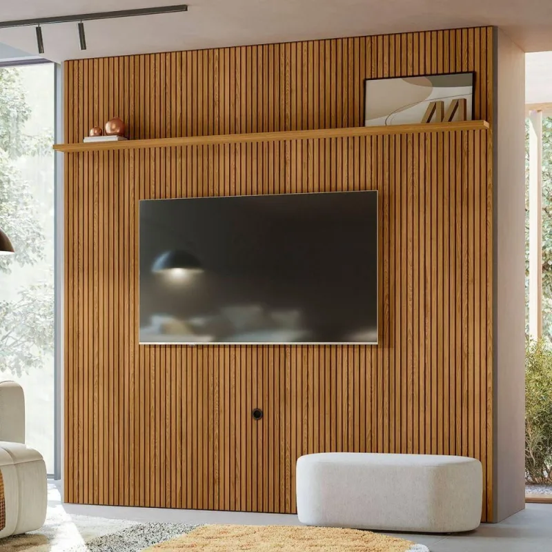Painel para TV TH SHOP 75 Polegadas MDF MDP Cumaru Casah - Casah - Agro