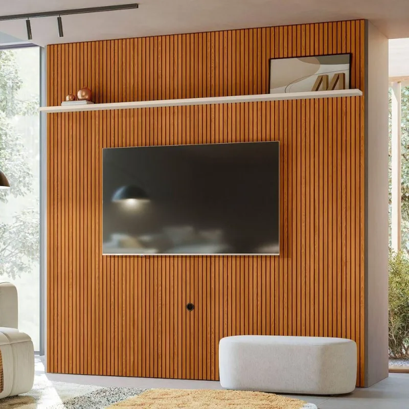 Painel para TV Monaco 75 Polegadas Cinamomo Off White Casah - Casah - Agro